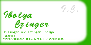 ibolya czinger business card